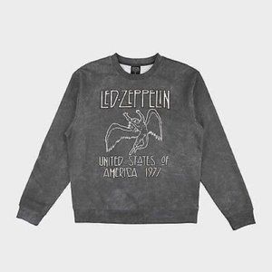 Mens Led Zeppelin Pullover Graphic USA Sweatshirt‎ Small NEW